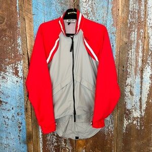Burley Red & Gray Reflective Running Wind Jacket